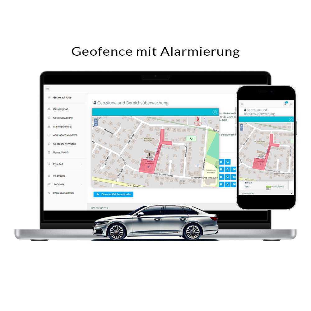 Digitaler Zaun für Fahrzeugüberwachung mit GPS