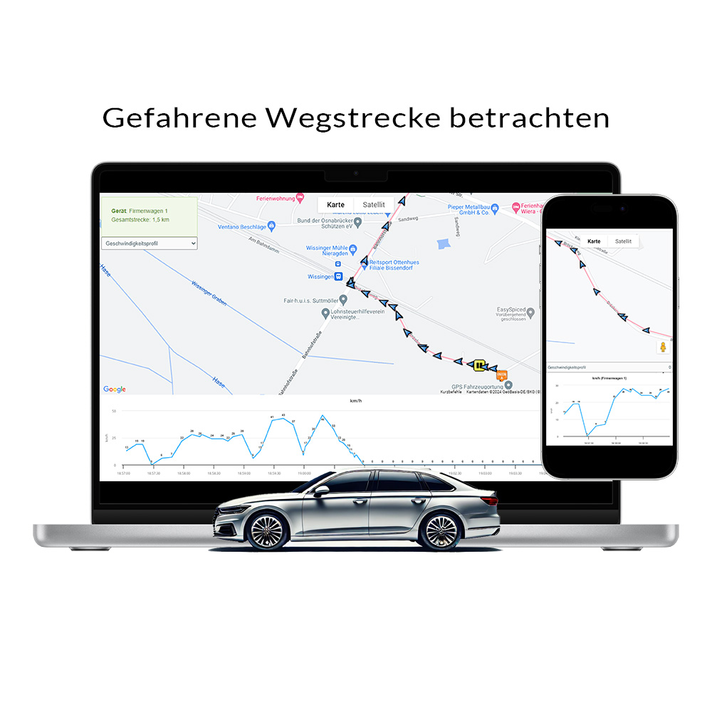 Gefahrene Strecke mit GPS Sender verfolgen und analysieren