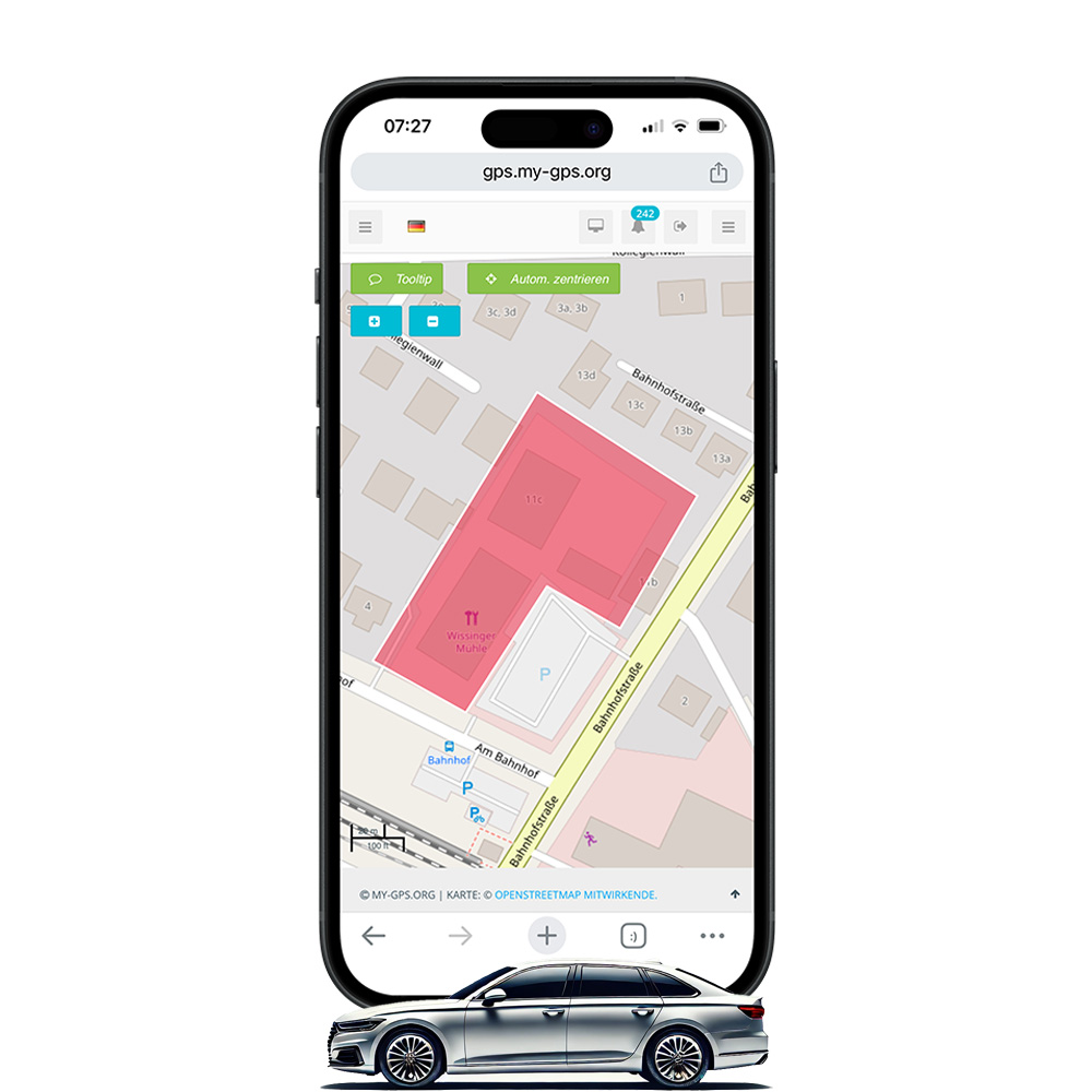 Geofence-Einstellungen für GPS Auto Tracker