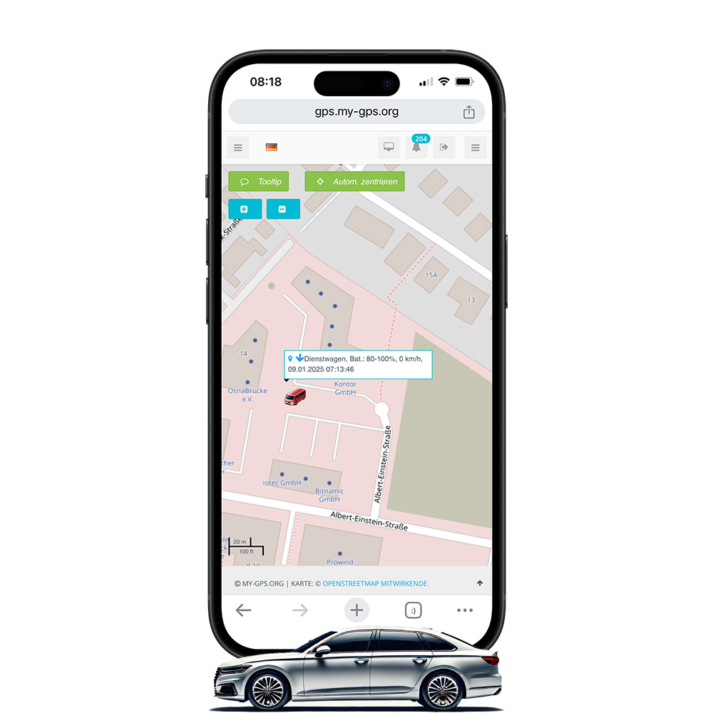 Live-Tracking für Fahrzeuge mit GPS-System