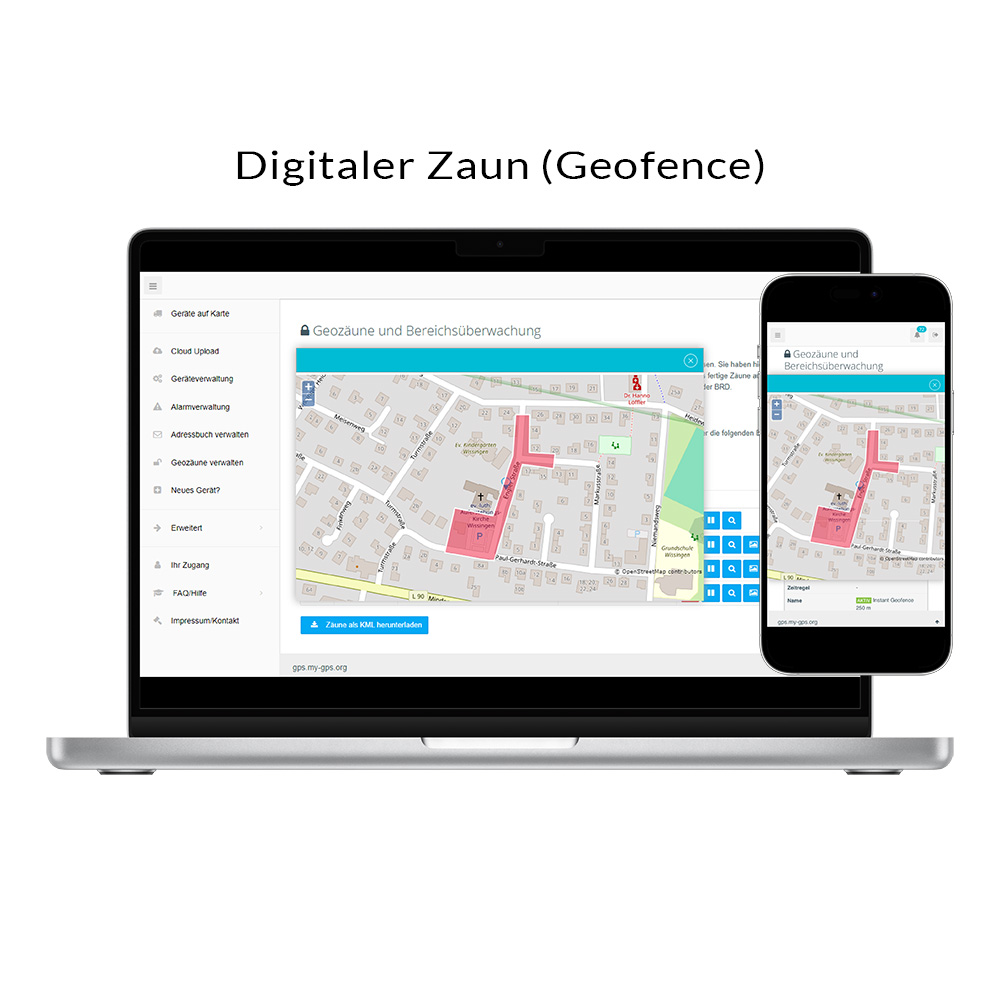 Geofence-Funktion für präzise GPS-Ortung