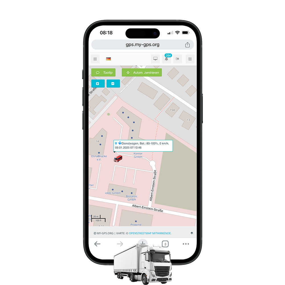 LKW Live-Tracking per Smartphone