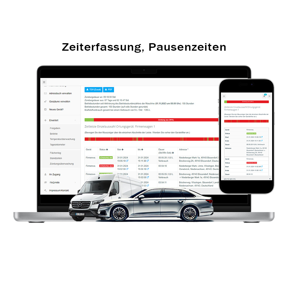 OBD GPS Sender Pausenzeiten